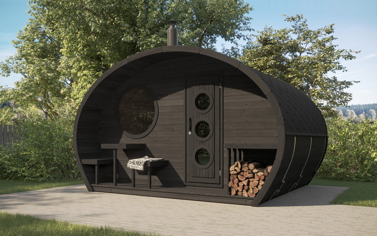 
SaunaLife Model G11 Garden-Series Outdoor Home Sauna Kit -2 Room Sauna