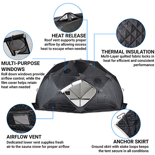 
SaunaLife SaunaTrekker XL 6-Person Sauna Tent