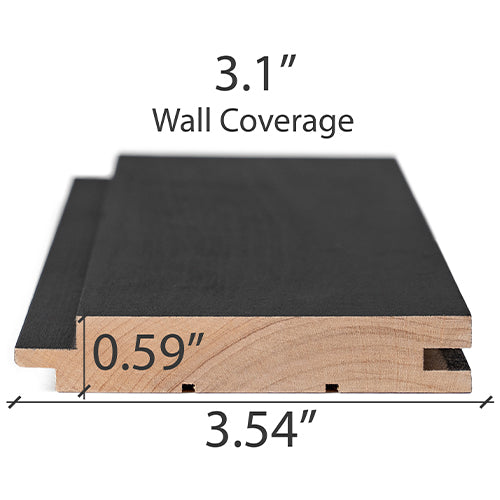 
Aspen Midnight Black Sauna Wood T&G STS4 Wall Cladding 1x4" | WOOD671