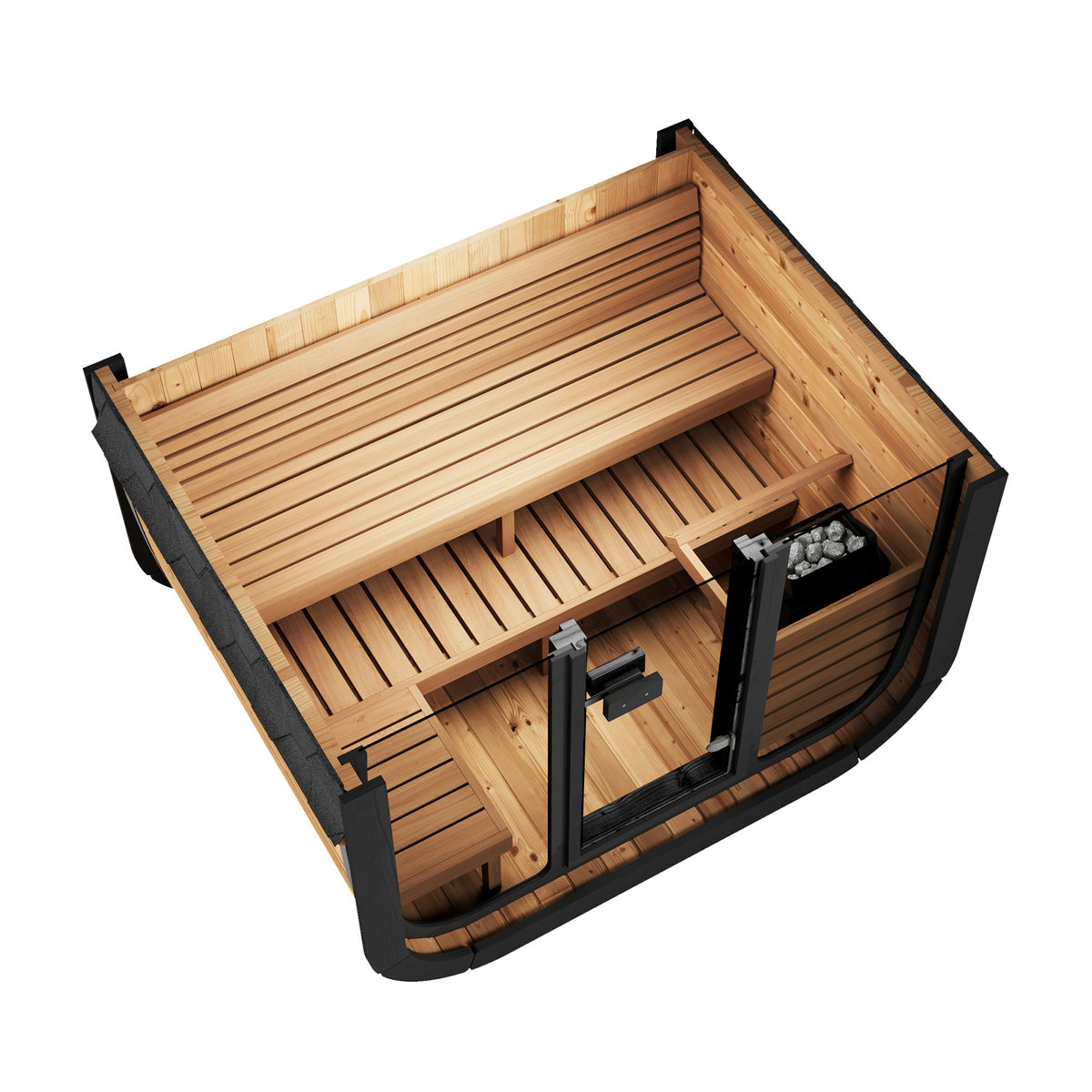 
SaunaLife CL5G 4-Person Cube-Series Outdoor Home Sauna Kit