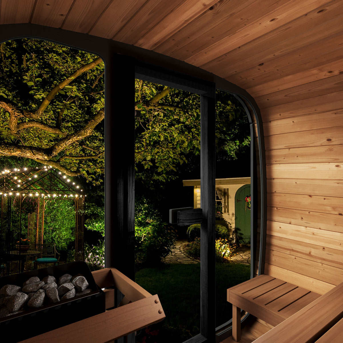 
SaunaLife CL5G 4-Person Cube-Series Outdoor Home Sauna Kit
