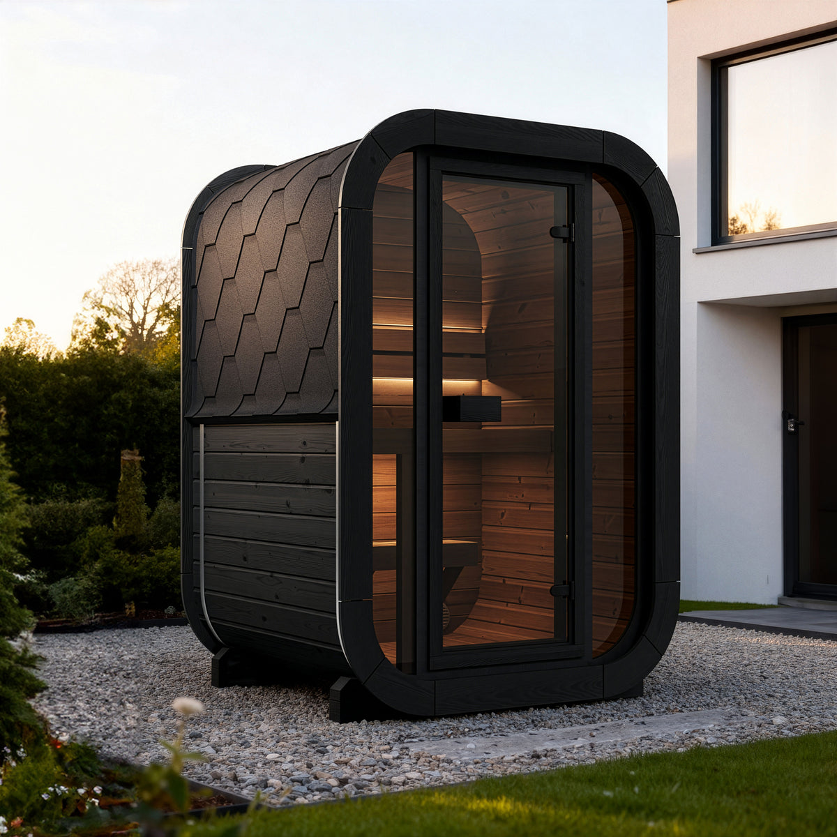 
SaunaLife CL3G 2-Person Cube-Series Outdoor Home Sauna Kit