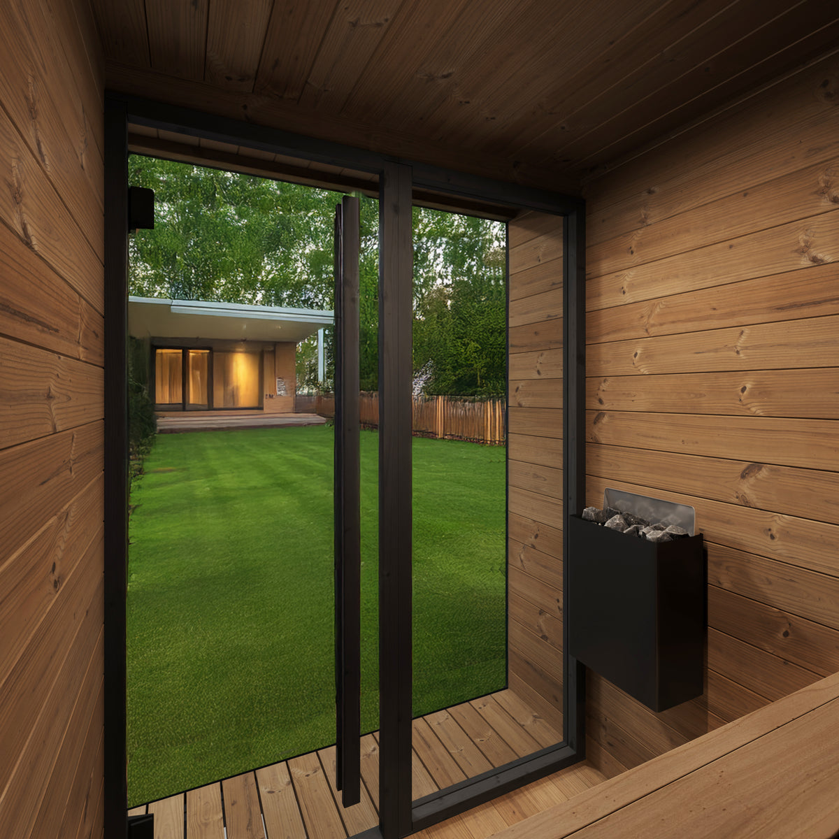 
SaunaLife GL4 4-Person Outdoor Sauna Kit | Garden Luxury Series