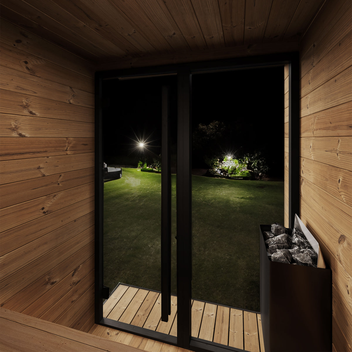 
SaunaLife GL4 4-Person Outdoor Sauna Kit | Garden Luxury Series