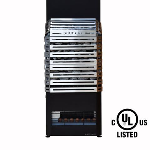 Saunum Air 7 Sauna Heater with Climate Equalizer-Sauna Heater-Saunum-Nordic Black/Anthracite Grey (Stainless cage body)-Nordica Sauna