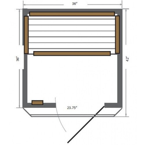 Sunray Sedona 1-Person Cedar Sauna with Carbon Heaters-Sauna-Sunray-Nordica Sauna