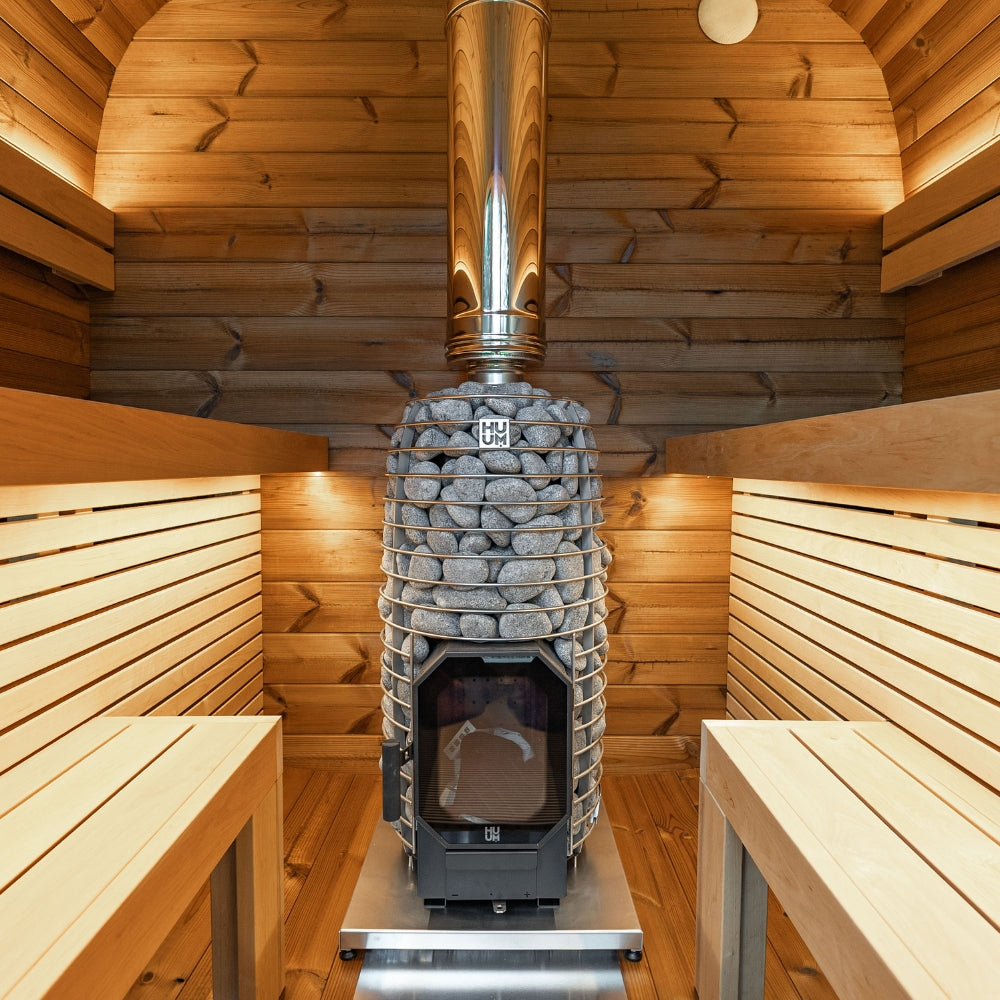 Leil Saunas Black Cube Comfort 6-Person Outdoor Sauna
