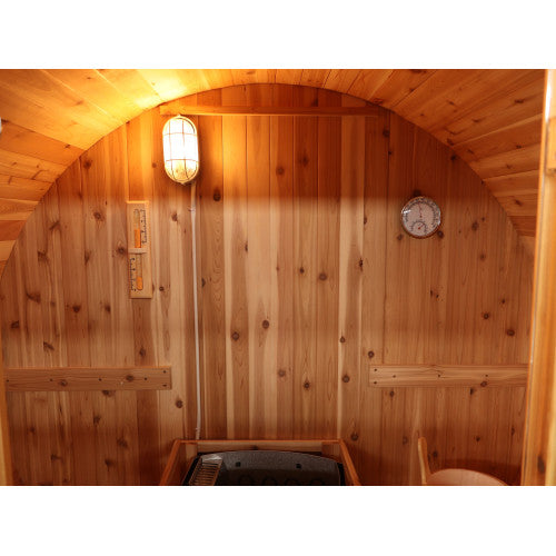 Sunray Solace 2-Person Traditional Barrel Sauna with 6kW Harvia Heater-Sunray-Nordica Sauna