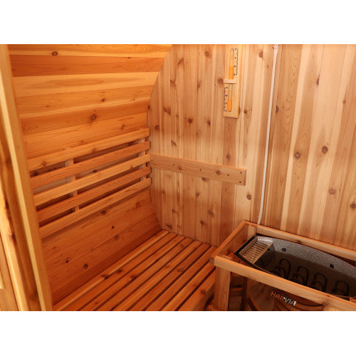 Sunray Solace 2-Person Traditional Barrel Sauna with 6kW Harvia Heater-Sunray-Nordica Sauna