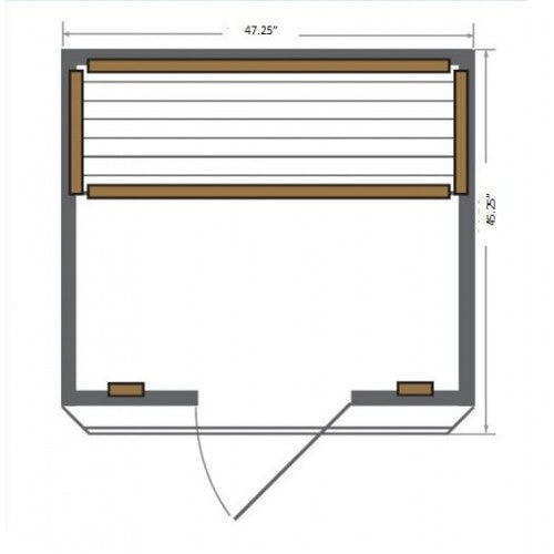 Sunray Sierra 2-Person Cedar Sauna with Carbon Heaters-Sauna-Sunray-Nordica Sauna