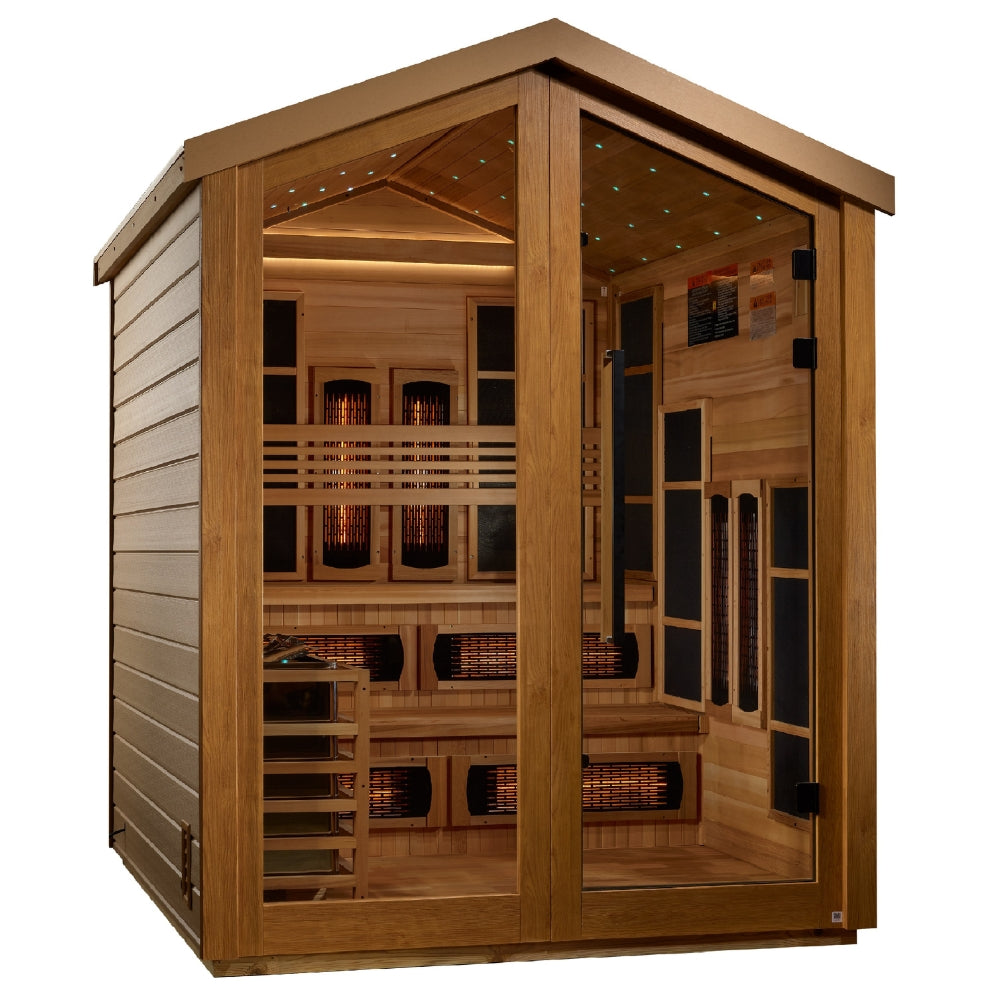 Golden Designs Kaskinen 6-Person Full Spectrum PureTech Hybrid Outdoor Sauna
