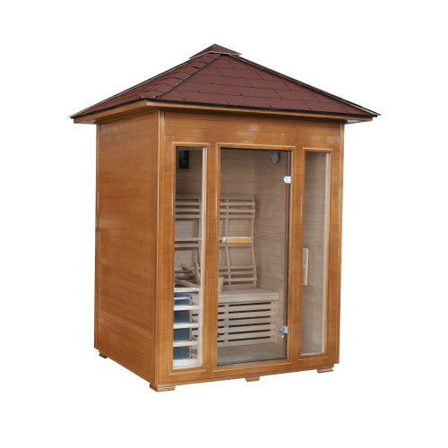 Sunray Waverly 3-Person Outdoor Traditional Sauna with Windows-Sauna-Sunray-Nordica Sauna