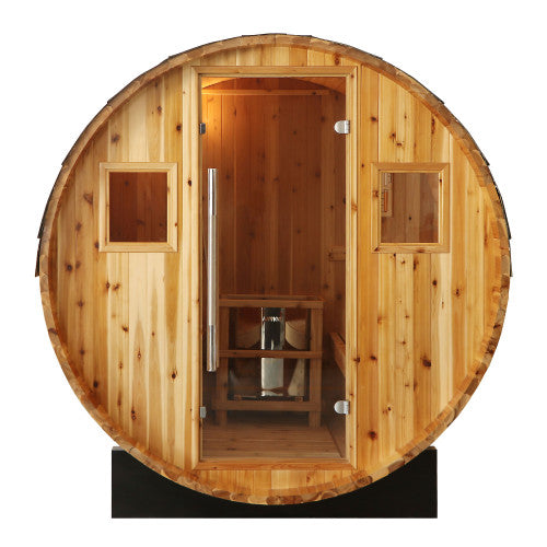 Sunray Aurora 2-4 Person Traditional Barrel Sauna with 6kW Harvia Heater-Sunray-Nordica Sauna