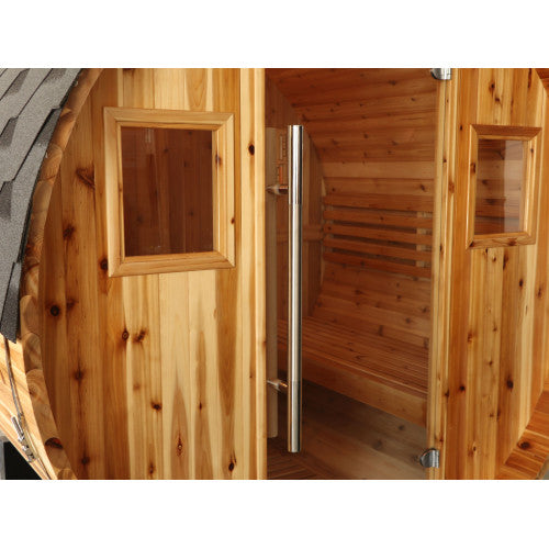 Sunray Aurora 2-4 Person Traditional Barrel Sauna with 6kW Harvia Heater-Sunray-Nordica Sauna