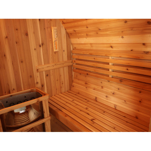 Sunray Aurora 2-4 Person Traditional Barrel Sauna with 6kW Harvia Heater-Sunray-Nordica Sauna