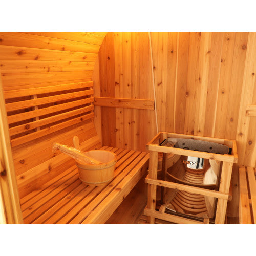 Sunray Aurora 2-4 Person Traditional Barrel Sauna with 6kW Harvia Heater-Sunray-Nordica Sauna