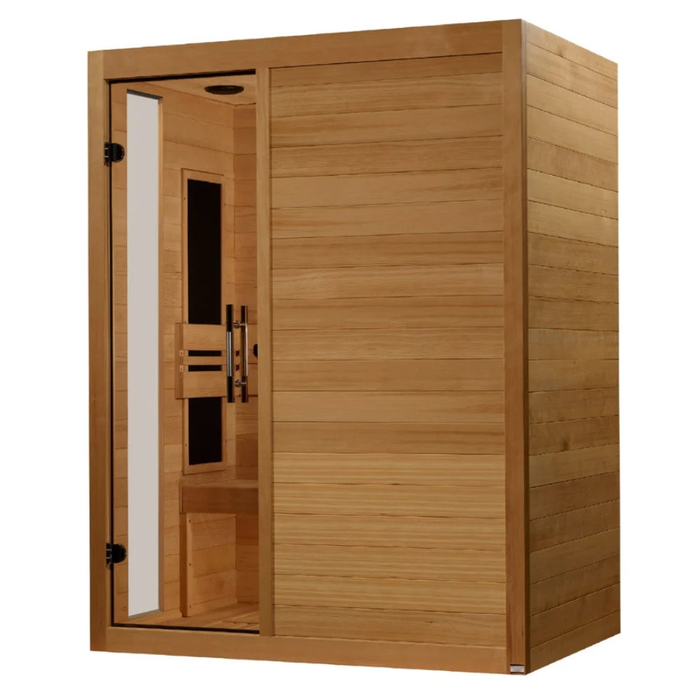 Golden Designs Toscana Elite 3-person Ultra Low EMF FAR Infrared Sauna with Canadian Hemlock