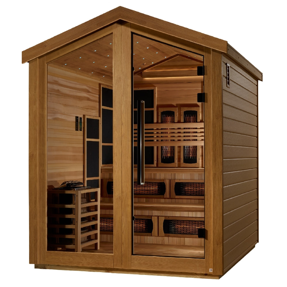 Golden Designs Kaskinen 6-Person Full Spectrum PureTech Hybrid Outdoor Sauna