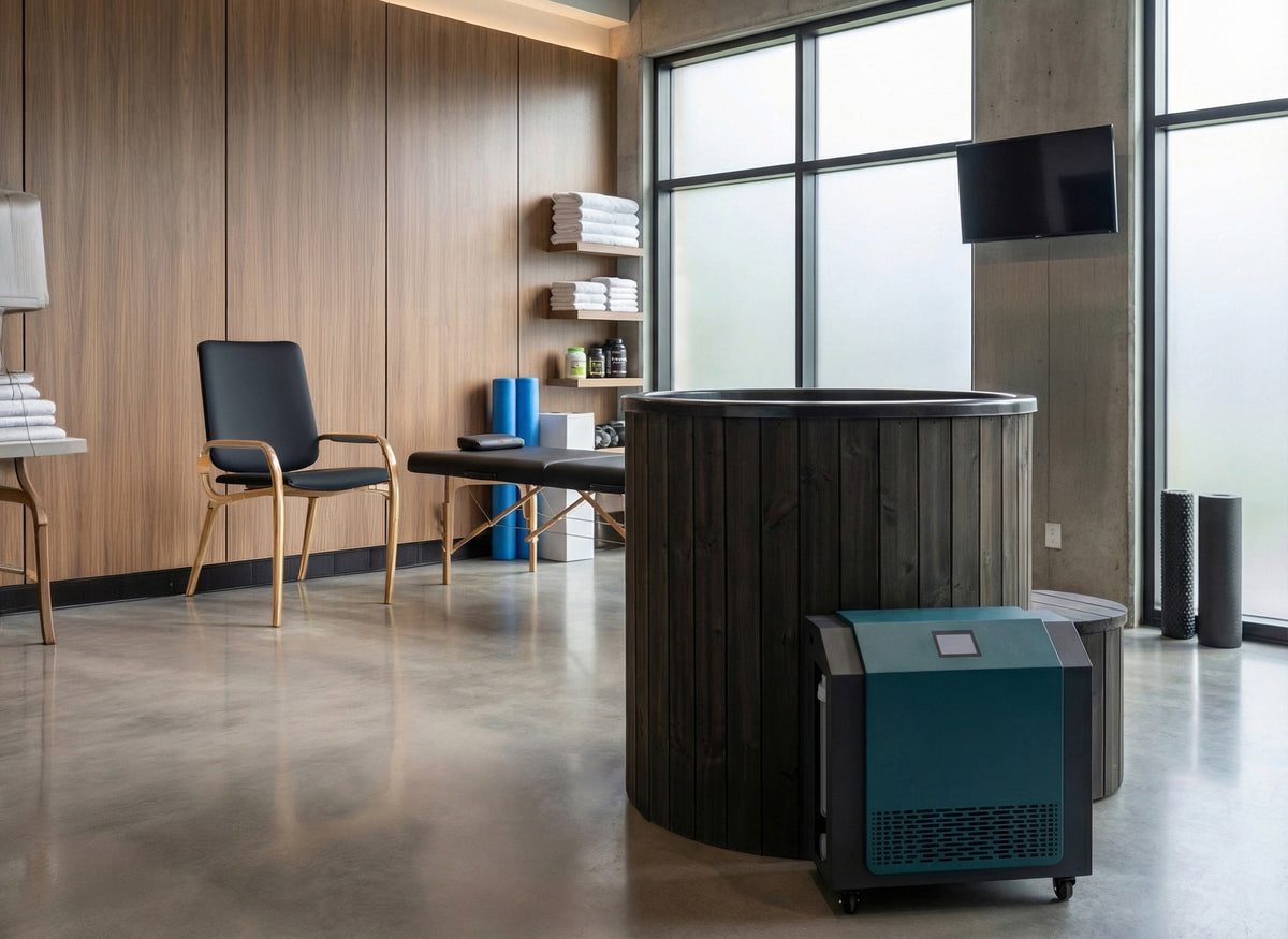 SaunaLife S1 1-Person Cold Plunge Tub and Chiller Heater Package