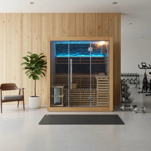 
Sunray Galaxie 4-Person Traditional Indoor Sauna with 6kW Harvia Heater