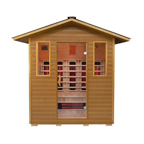 Sunray Cayenne 4-Person Outdoor Sauna with Ceramic Heaters-Sauna-Sunray-Nordica Sauna