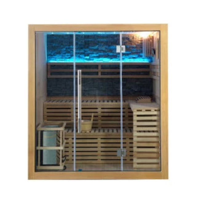 
Sunray Galaxie 4-Person Traditional Indoor Sauna with 6kW Harvia Heater