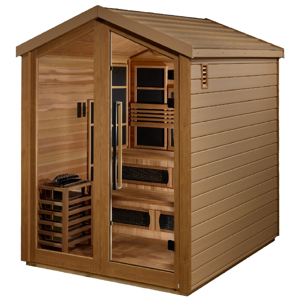 Golden Designs Kaskinen 6-Person Full Spectrum PureTech Hybrid Outdoor Sauna