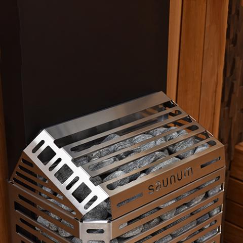 Saunum Air 7 Sauna Heater - Air Series, 6.4kW Sauna Heater w/ Climate Equalizer-Sauna Heater-Saunum-Nordic Black-Nordica Sauna