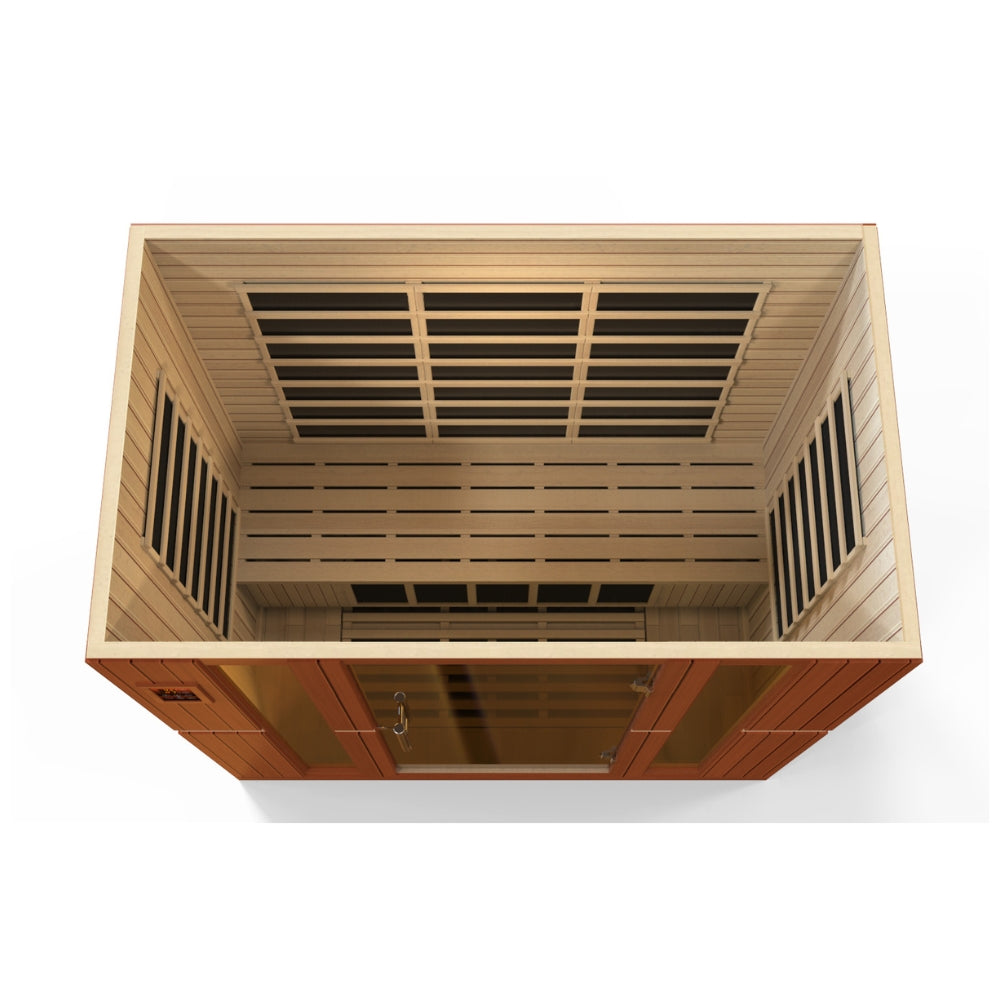 Golden Designs Bergamo Elite 4-Person Ultra Low EMF FAR Infrared Sauna | DYN-6440-01 Elite