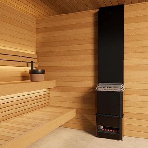 Saunum Air 7 Sauna Heater - Air Series, 6.4kW Sauna Heater w/ Climate Equalizer-Sauna Heater-Saunum-Nordic Black-Nordica Sauna