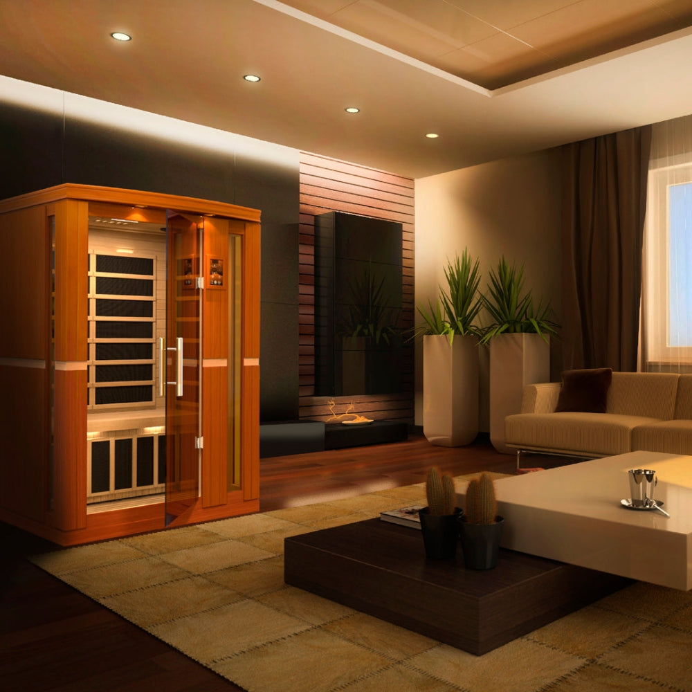 Golden Designs Vittoria Elite 2 Person Ultra Low EMF Infrared Sauna | DYN-6220-01 Elite