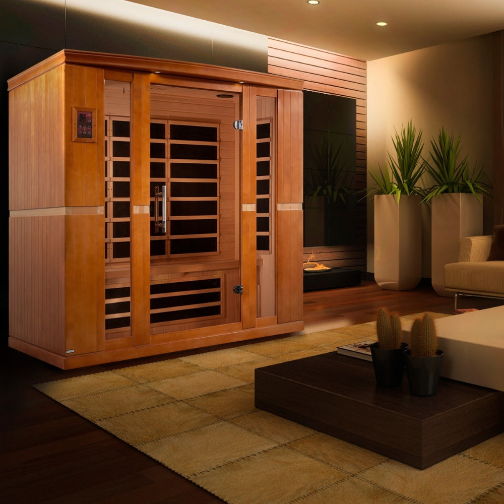 Golden Designs Bergamo Elite 4-Person Ultra Low EMF FAR Infrared Sauna | DYN-6440-01 Elite