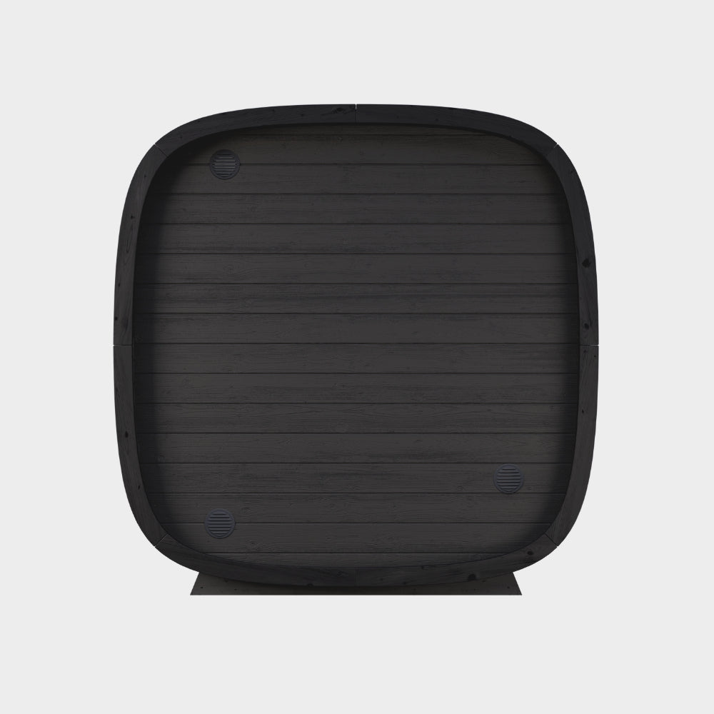 Leil Saunas Black Cube Comfort 6-Person Outdoor Sauna