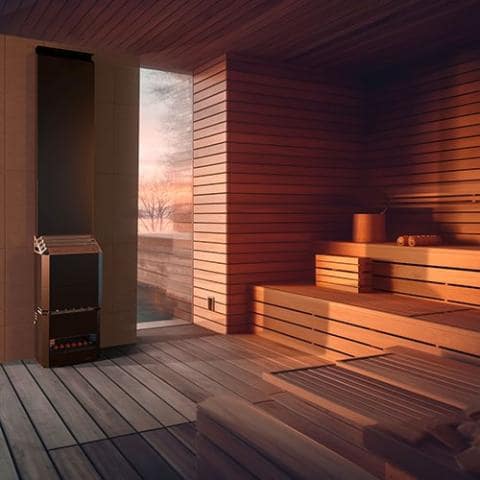 Saunum Air 7 Sauna Heater - Air Series, 6.4kW Sauna Heater w/ Climate Equalizer-Sauna Heater-Saunum-Nordic Black-Nordica Sauna