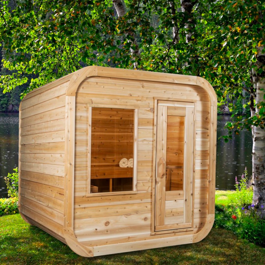 Dundalk CT Luna 4 Person Barrel Sauna-Sauna-Dundalk Leisurecraft-Nordica Sauna