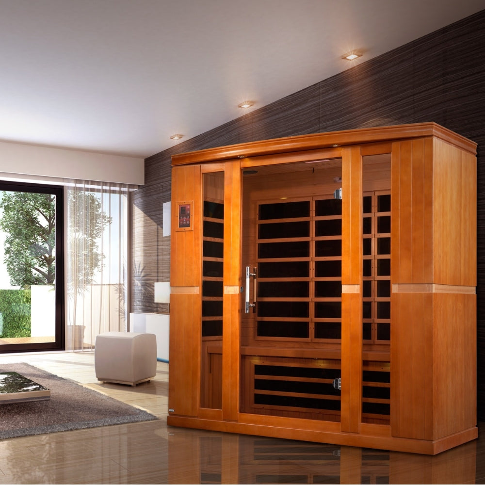 Golden Designs Bergamo Elite 4-Person Ultra Low EMF FAR Infrared Sauna | DYN-6440-01 Elite