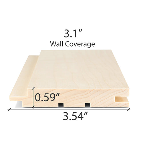 
Aspen Sauna Wood T&G STS4 Wall Cladding 1x4" | WOOD659