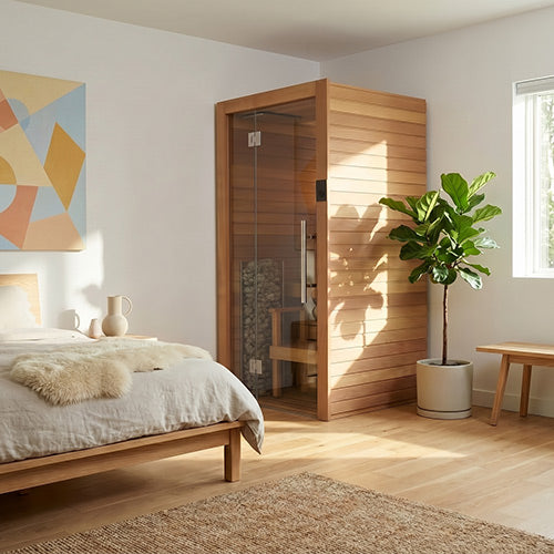 
Auroom Cala Glass Mini Sauna (Thermo-Aspen)