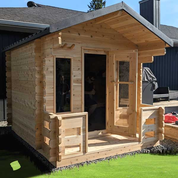 
Dundalk CT Georgian Cabin 6-Person Electric Cabin Sauna with Porch