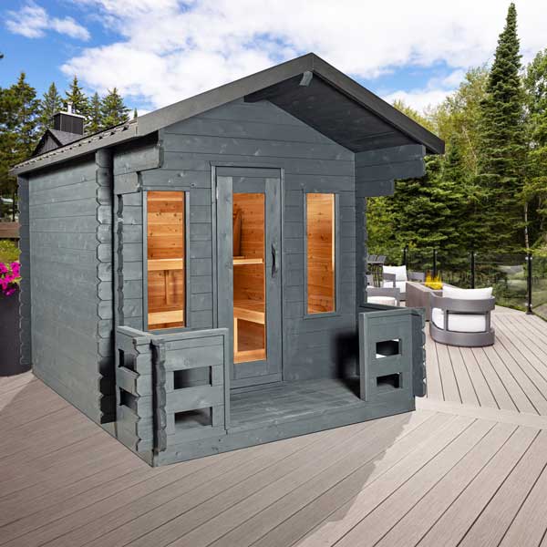 Dundalk CT Georgian Cabin 6 Person Sauna with Porch-Sauna-Dundalk Leisurecraft-Nordica Sauna