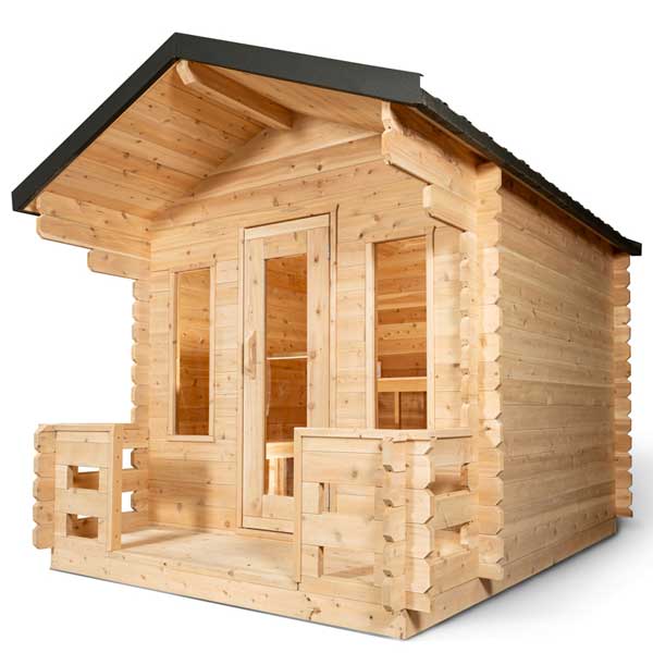 Dundalk CT Georgian Cabin 6 Person Sauna with Porch-Sauna-Dundalk Leisurecraft-Nordica Sauna