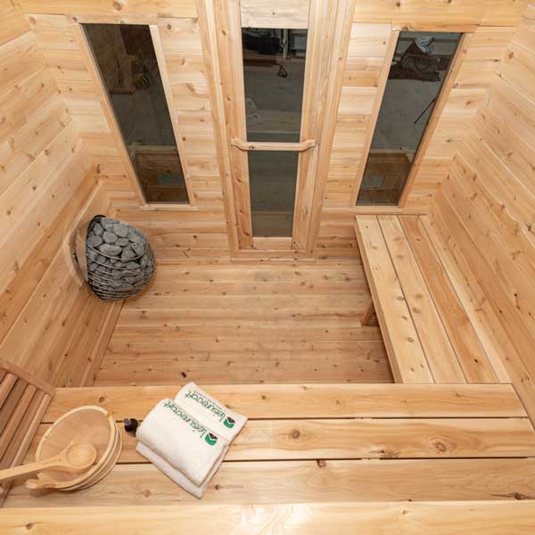 Dundalk CT Georgian Cabin 6 Person Sauna with Porch-Sauna-Dundalk Leisurecraft-Nordica Sauna