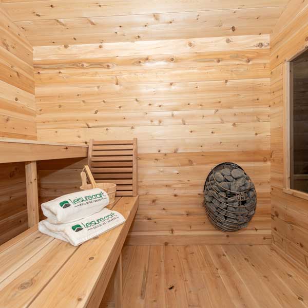 Dundalk CT Georgian Cabin 6 Person Sauna with Porch-Sauna-Dundalk Leisurecraft-Nordica Sauna