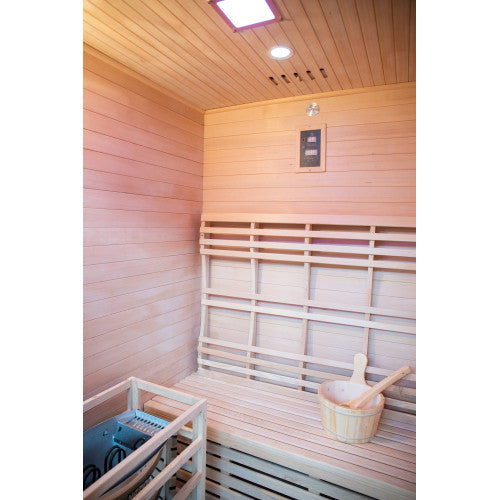 Sunray Bristow 2-Person Outdoor Traditional Sauna with Window-Sauna-Sunray-Nordica Sauna
