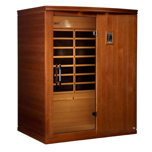 
Golden Designs Madrid Elite 3-Person Ultra Low EMF FAR Infrared Sauna | DYN-6310-04 Elite