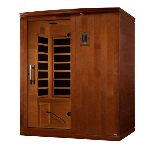 
Golden Designs Madrid Elite 3-Person Ultra Low EMF FAR Infrared Sauna | DYN-6310-04 Elite
