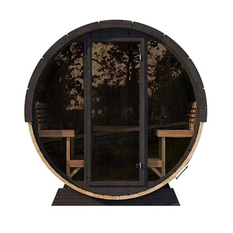 SaunaLife Model EE8G ERGO Series Sauna Barrel 79"L x 91"H (Diameter) Glass Front-Sauna-SaunaLife-Nordica Sauna