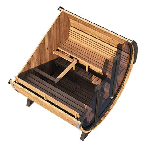 SaunaLife Model EE8G ERGO Series Sauna Barrel 79"L x 91"H (Diameter) Glass Front-Sauna-SaunaLife-Nordica Sauna