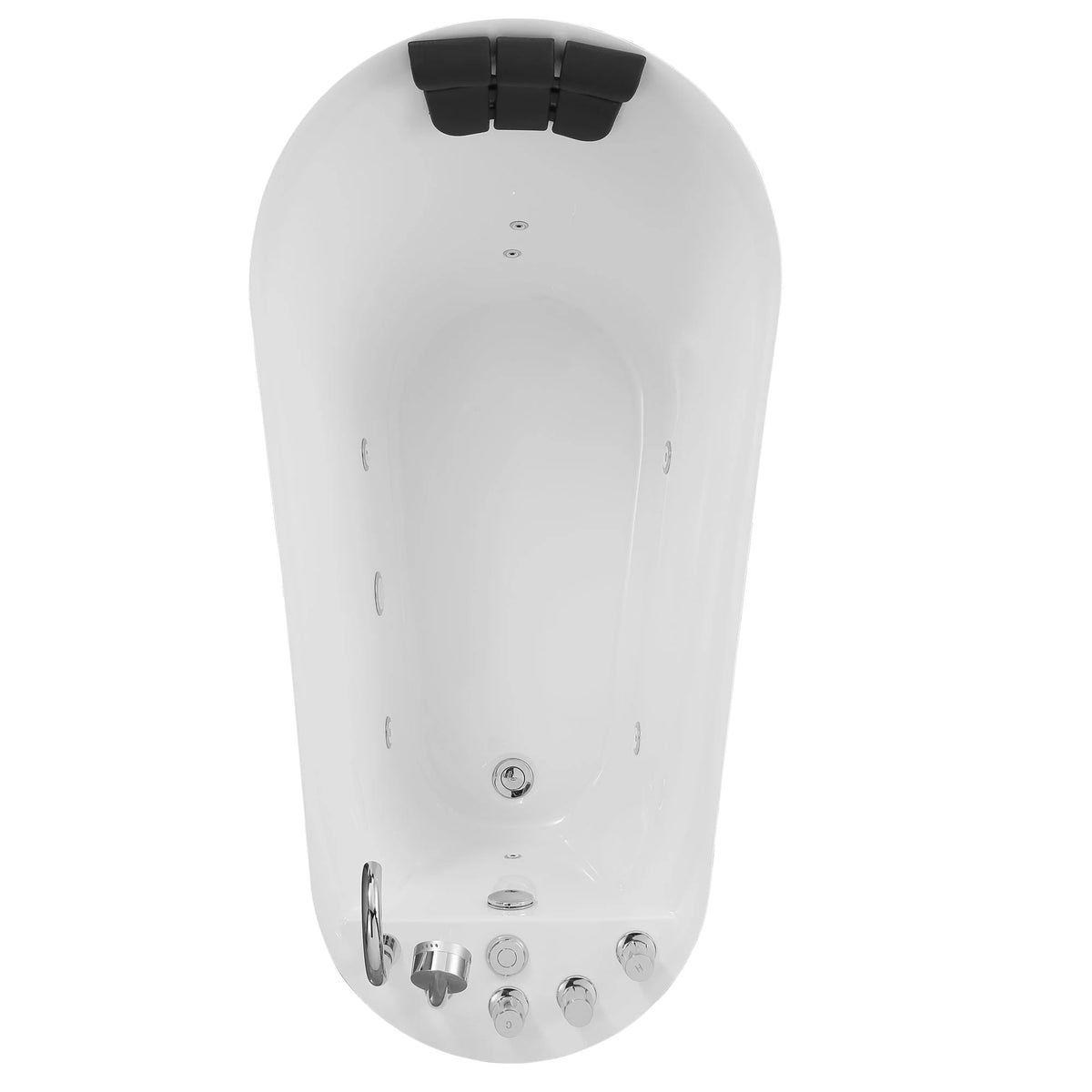 Empava 59 in. Whirlpool Freestanding Acrylic Bathtub | EMPV-59AIS04-Feestanding massage bathtub-Empava-Nordica Sauna
