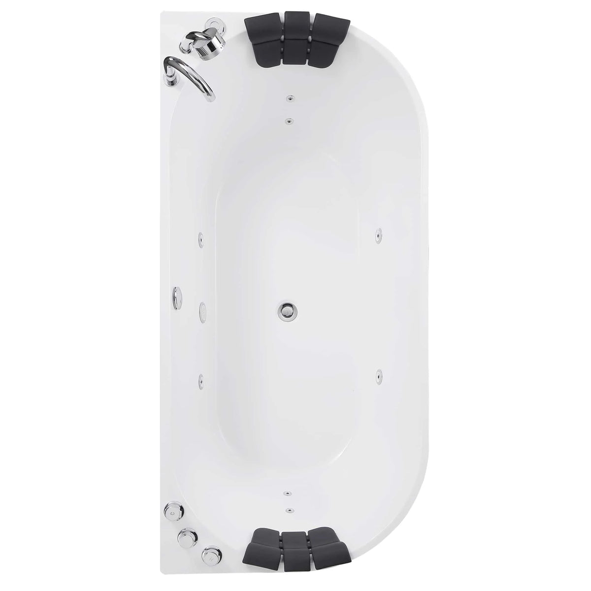 Empava 59 in. Whirlpool Acrylic Alcove Bathtub | EMPV-59AIS06-Feestanding massage bathtub-Empava-Nordica Sauna